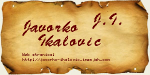 Javorko Ikalović vizit kartica
